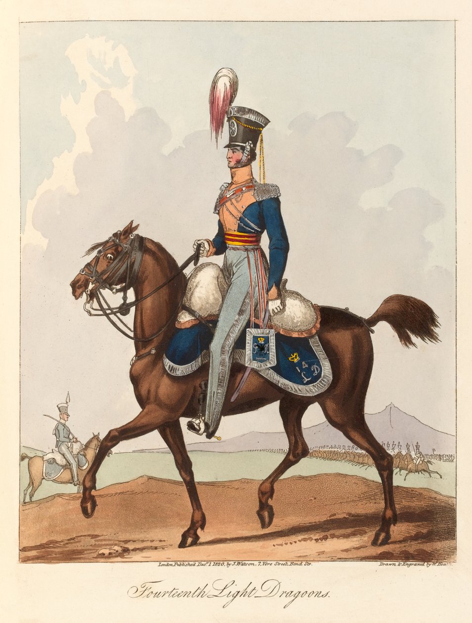 „Čtrnáctí lehcí draci“ (akvatinta, barevní) od William (after) Heath