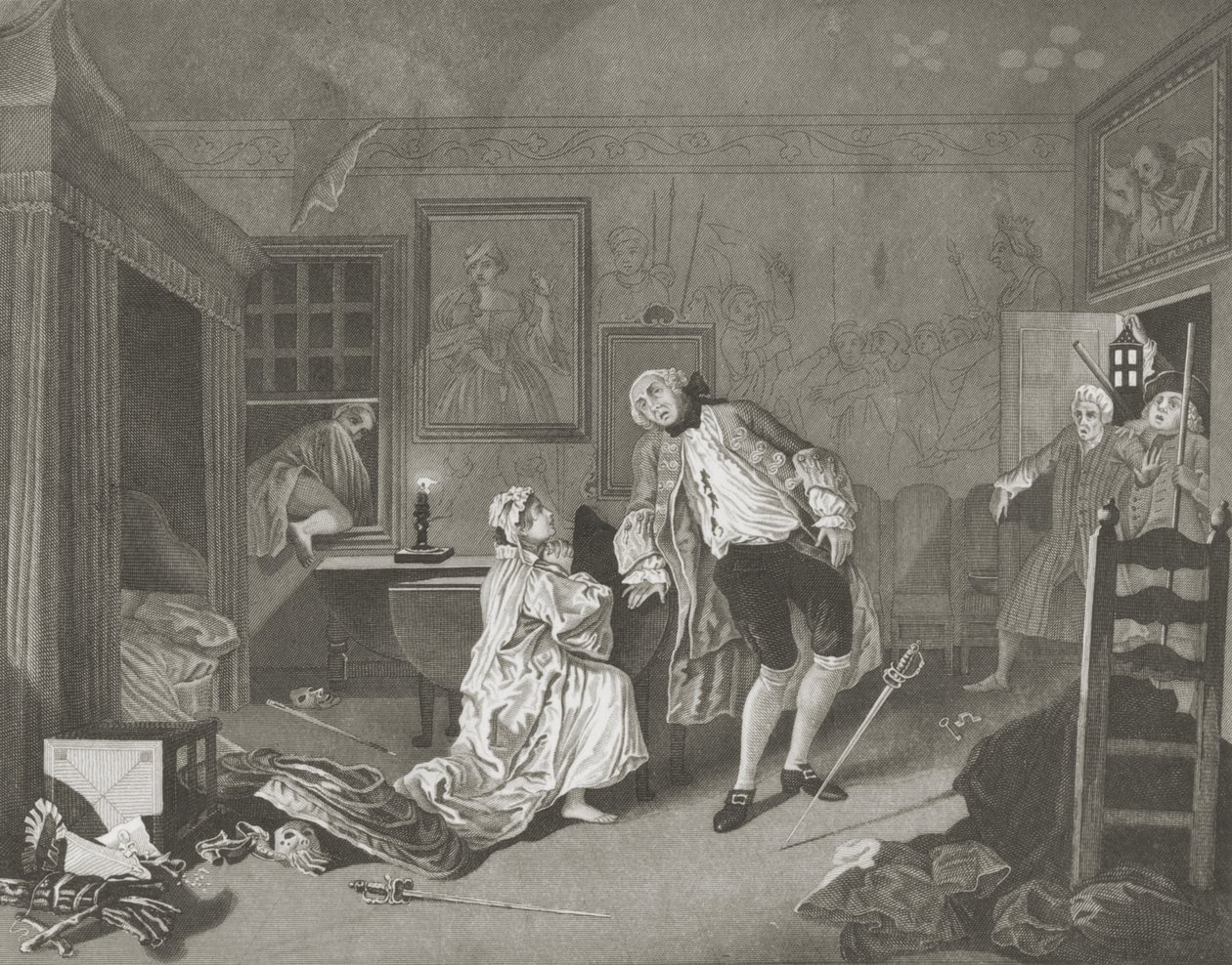 Manželství a la Mode od William (after) Hogarth