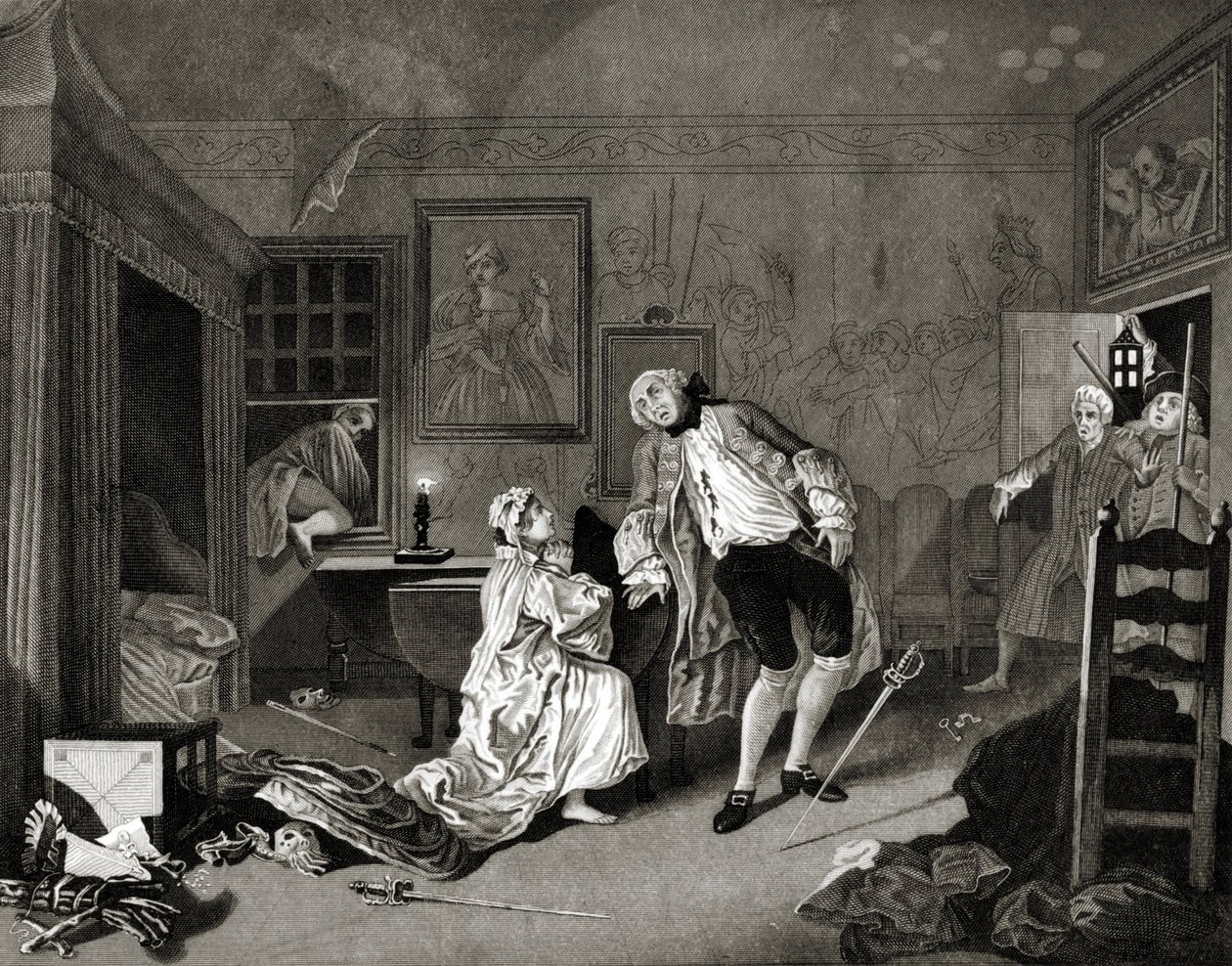 Manželství a la Mode od William (after) Hogarth