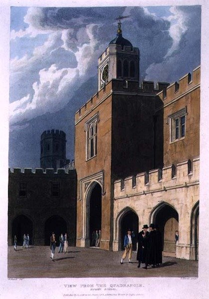 Pohled z Quadrangle, Rugby School, z 