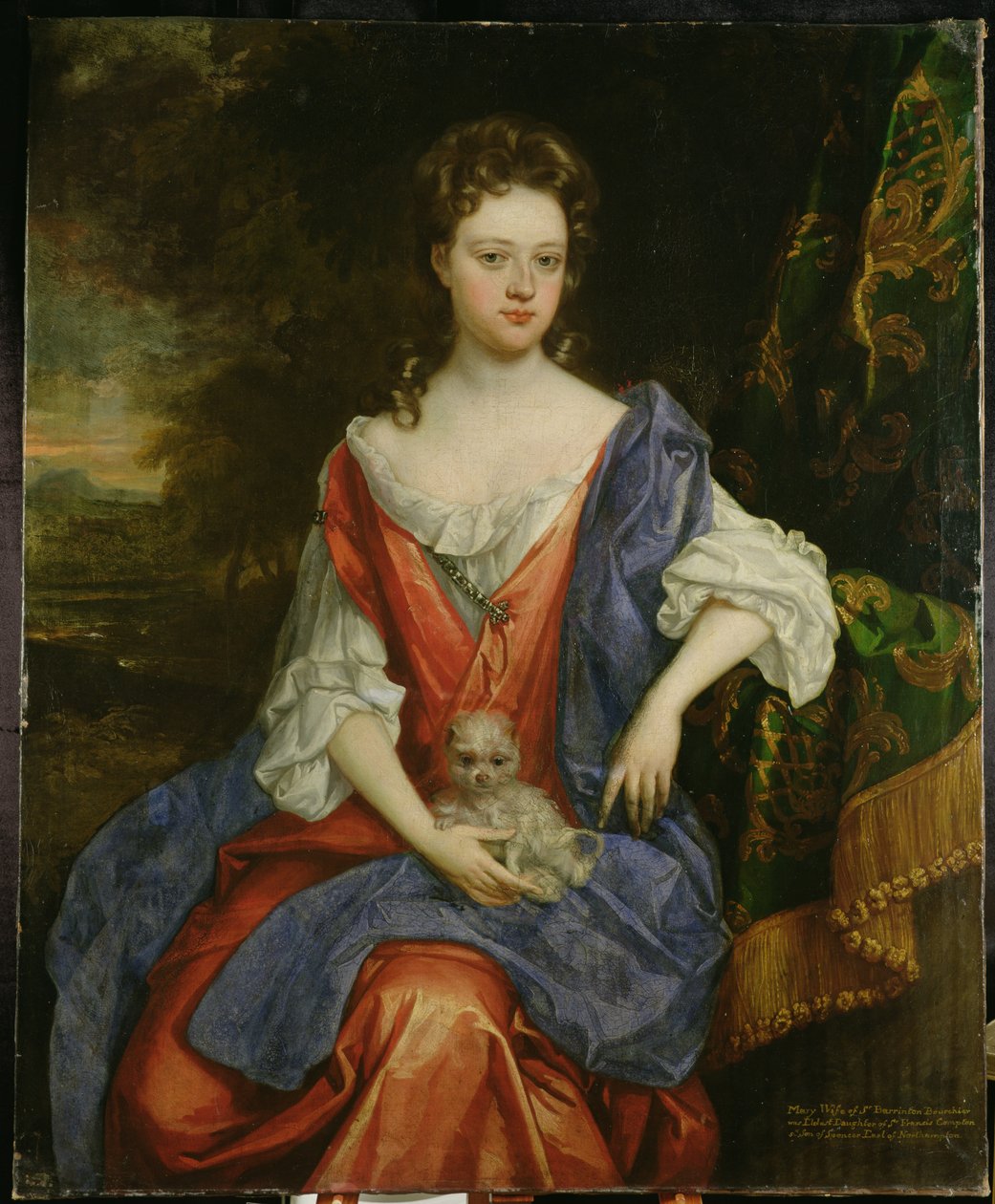Portrét Mary, lady Barrington Bourchier (olej na plátně) od William (attr. to) Wissing or Wissmig