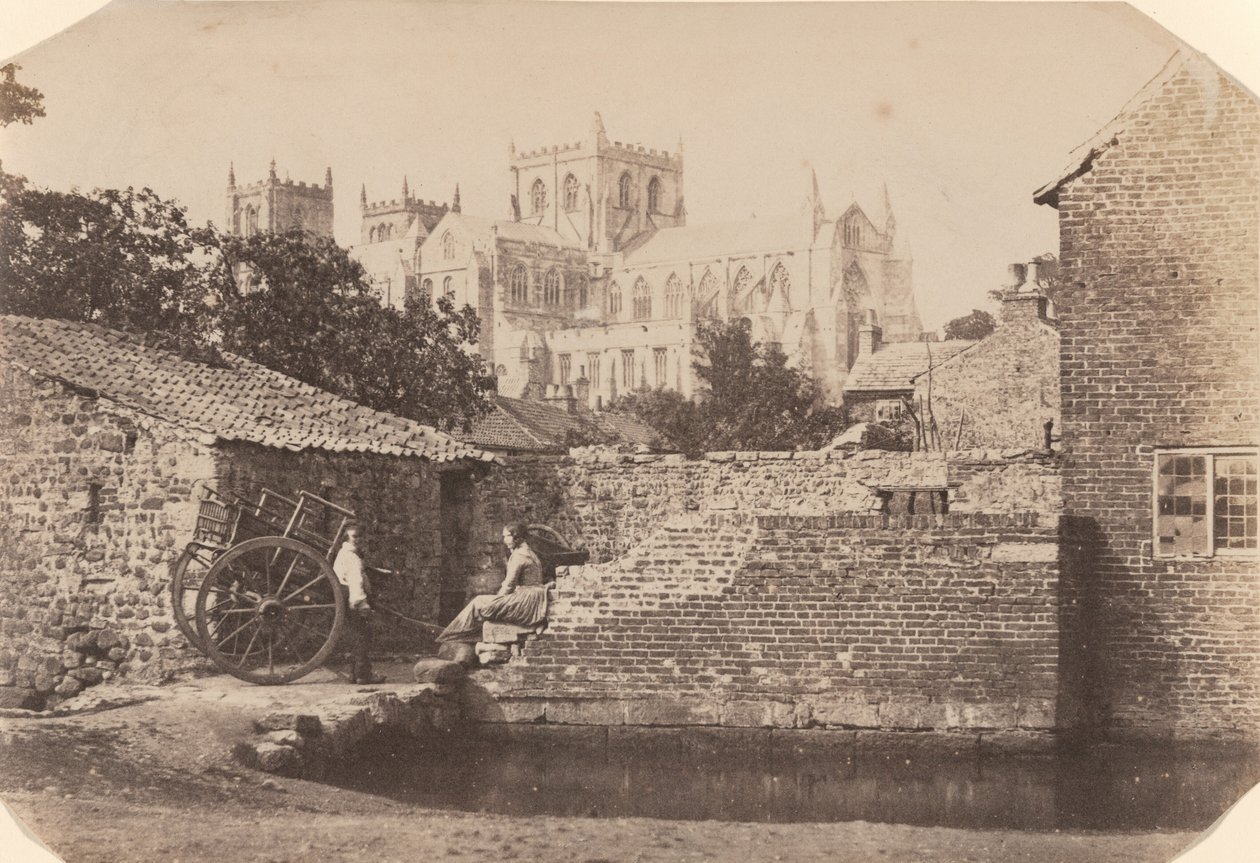 Riponská katedrála od jihovýchodu, přiléhající k řece Skell,cca. 1855 (foto) od William A. Pumphrey