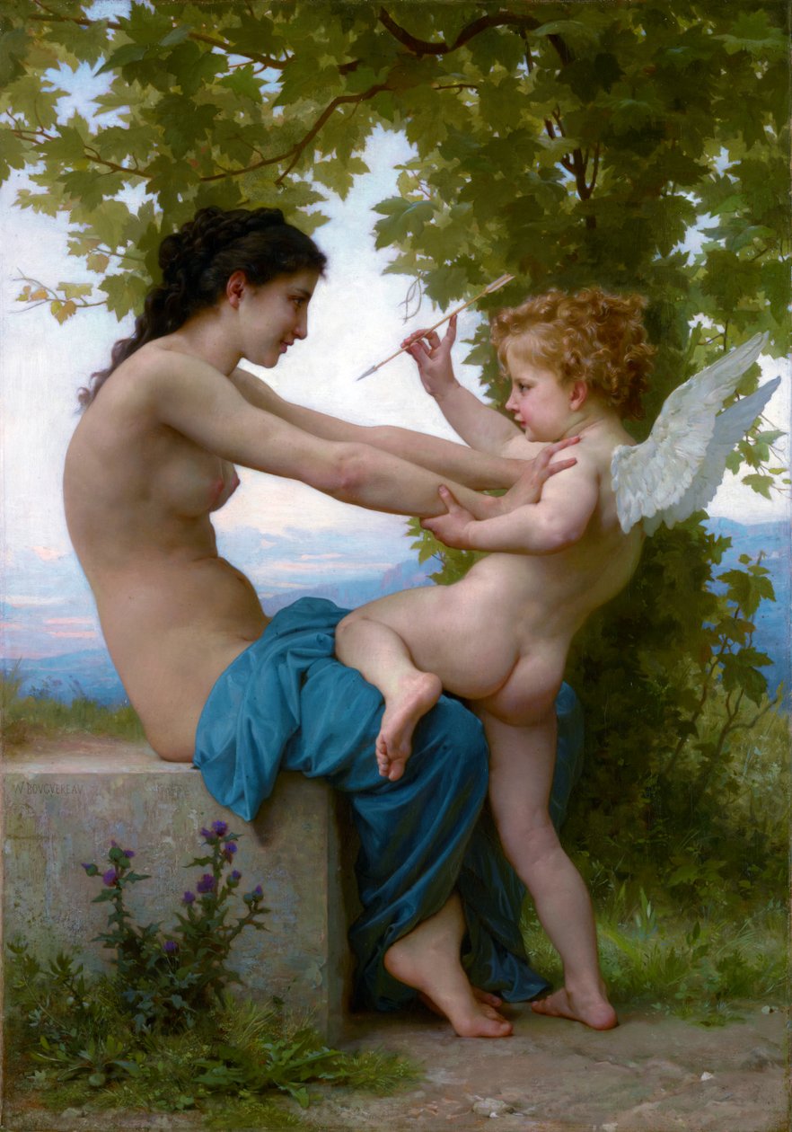 Dívka bránící se proti Erosovi od William Adolphe Bouguereau