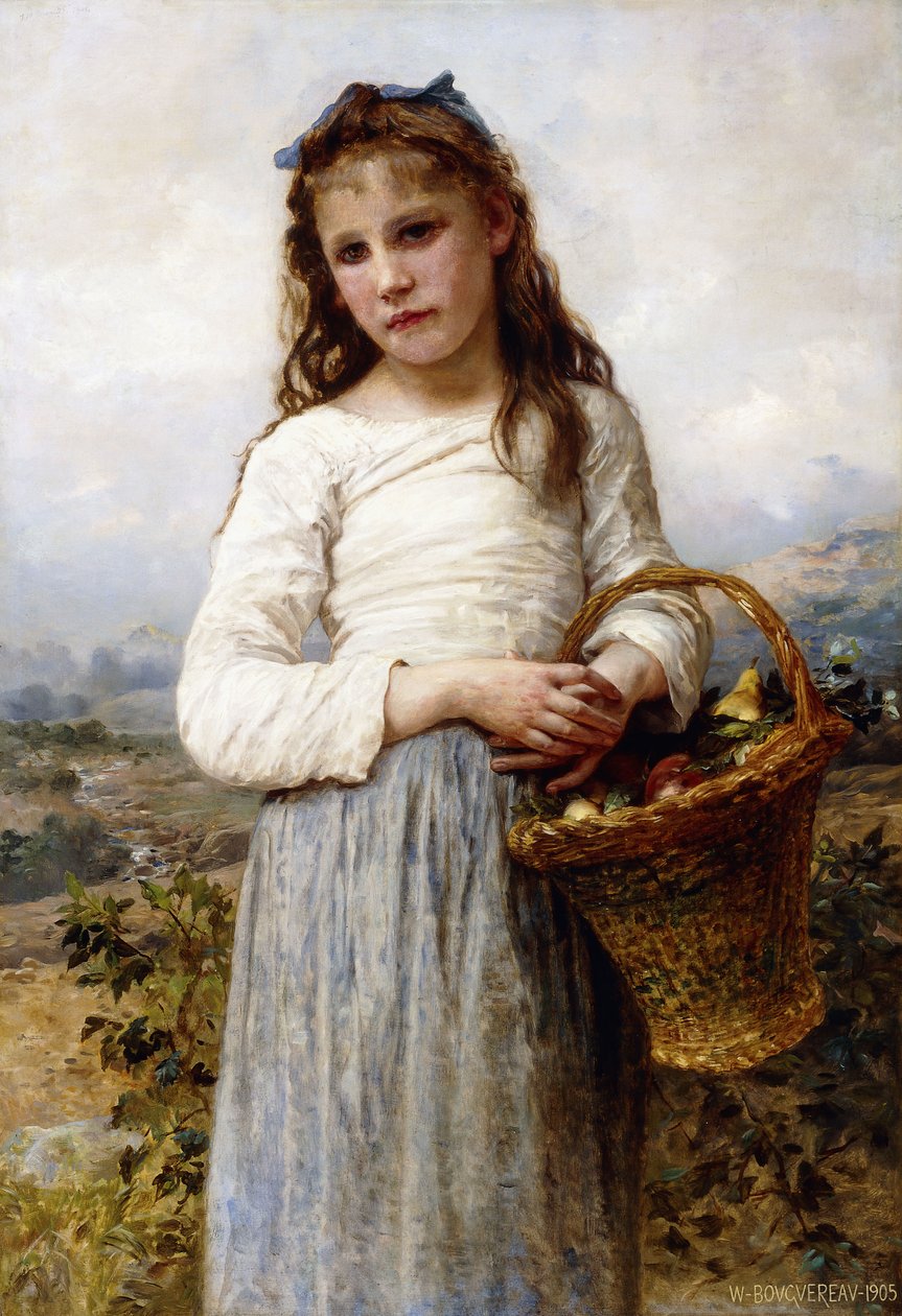Mladá dívka s košíkem ovoce, 1905 od William Adolphe Bouguereau