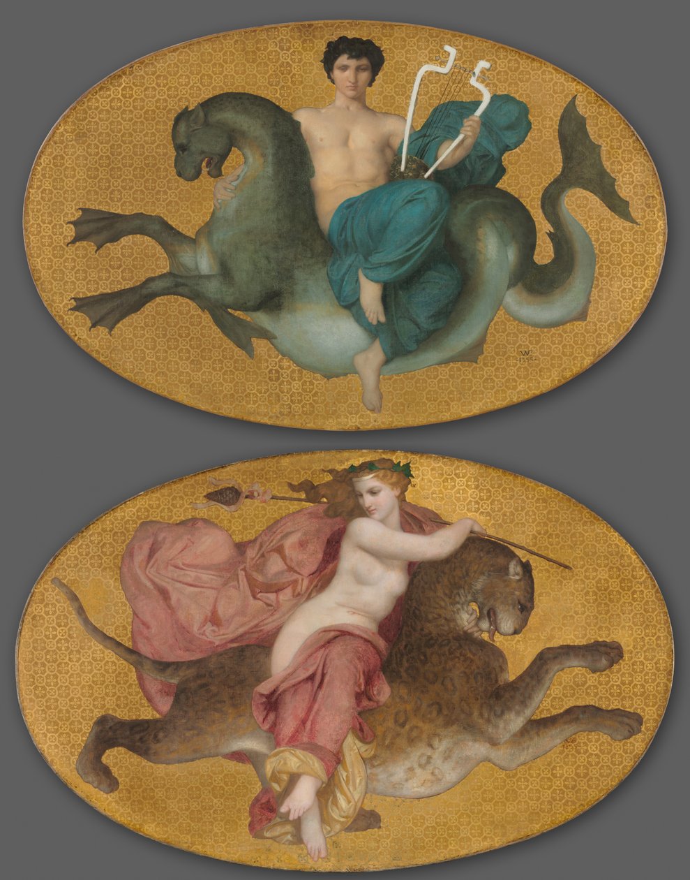 Arion na mořském koni a Bacchante na Pantherovi (pár) od William Adolphe Bouguereau