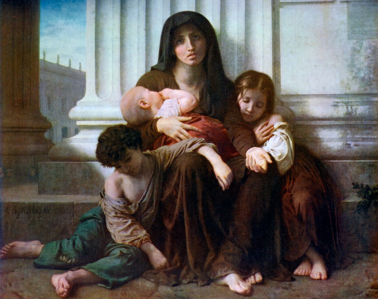 Charita nebo chudá rodina, 1865, 1912. od William Adolphe Bouguereau