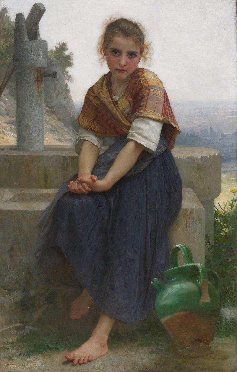Francouzština:  La Cruche Cassée Rozbitý džbán od William Adolphe Bouguereau