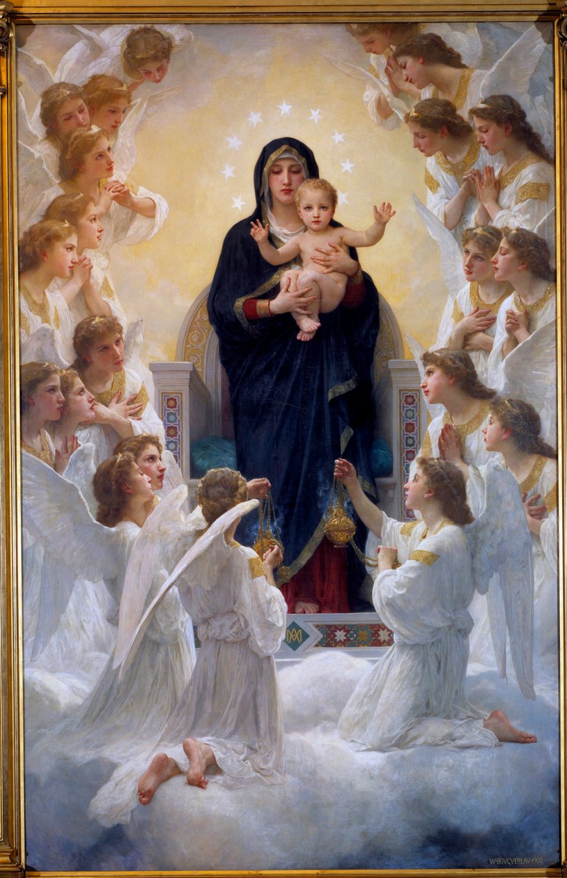 Panna s anděly, William Adolphe Bouguereau (1825-1905) 1900 od William Adolphe Bouguereau