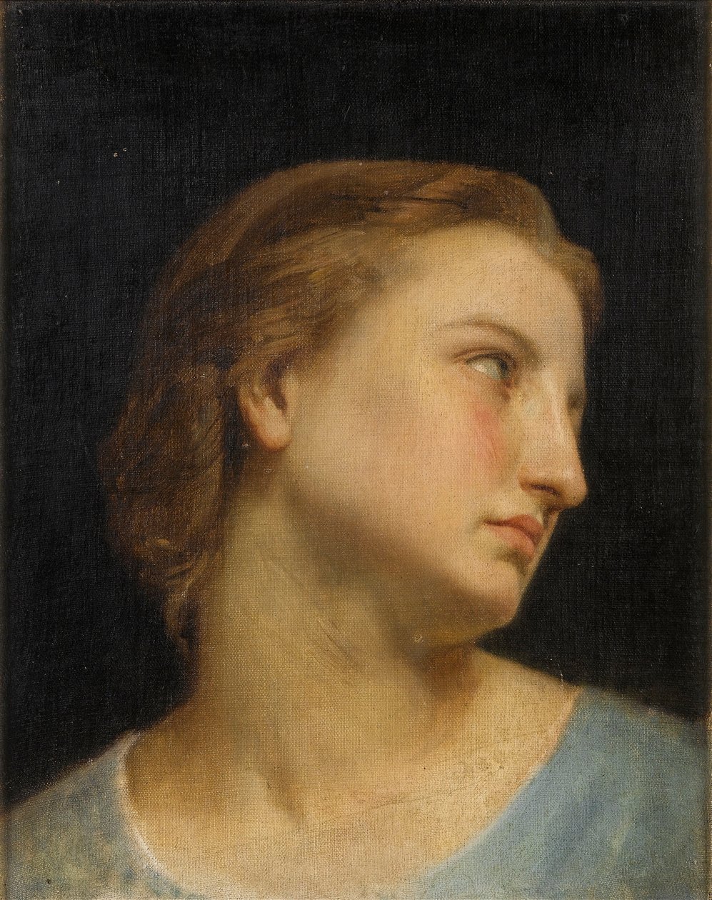 Studie ženské hlavy (olej na plátně) od William Adolphe Bouguereau