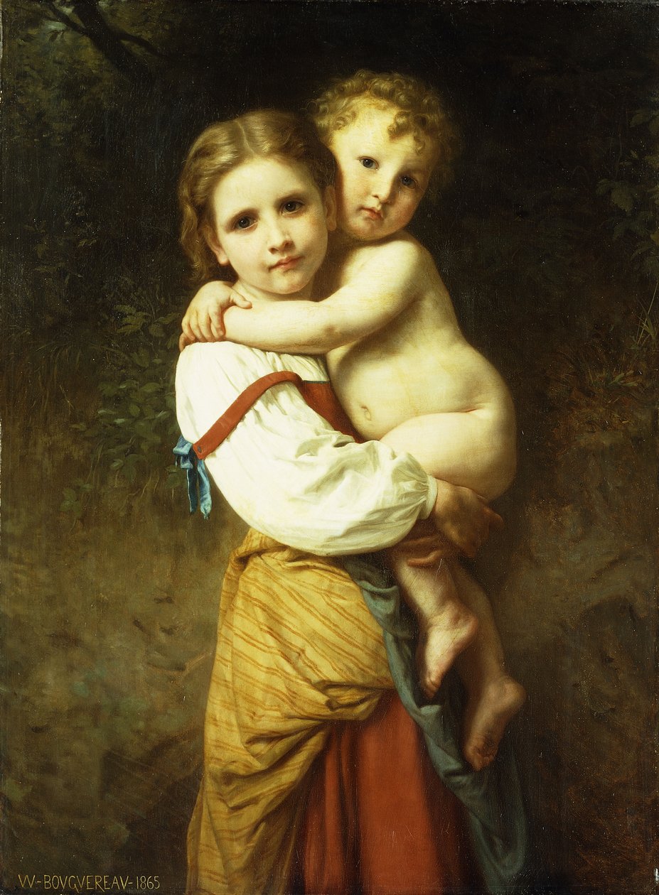 Velká sestra; Velká sestra, 1865 od William Adolphe Bouguereau