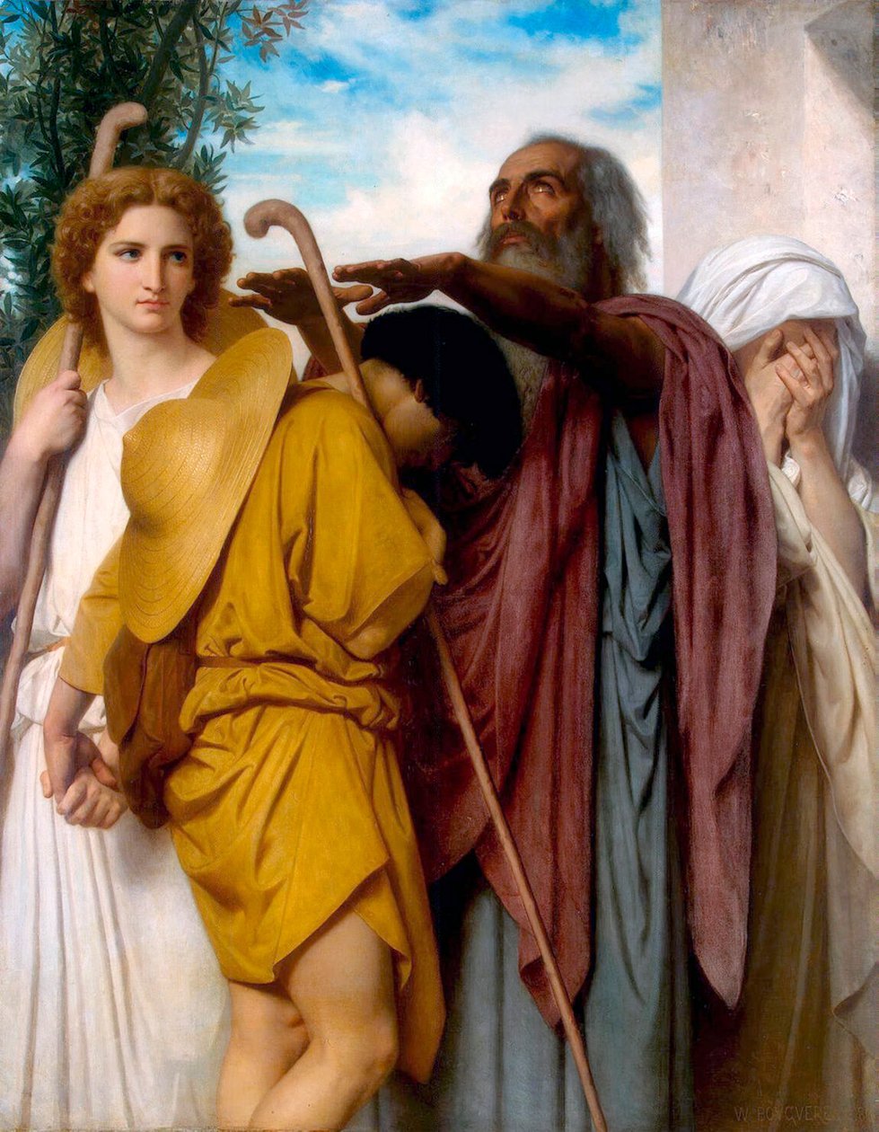 Tobias se loučí se svým otcem, 1860. od William Adolphe Bouguereau