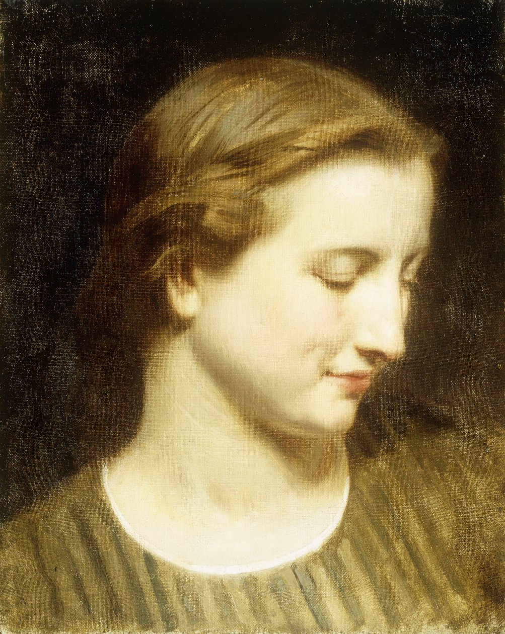 Žena v pruhovaných šatech od William Adolphe Bouguereau