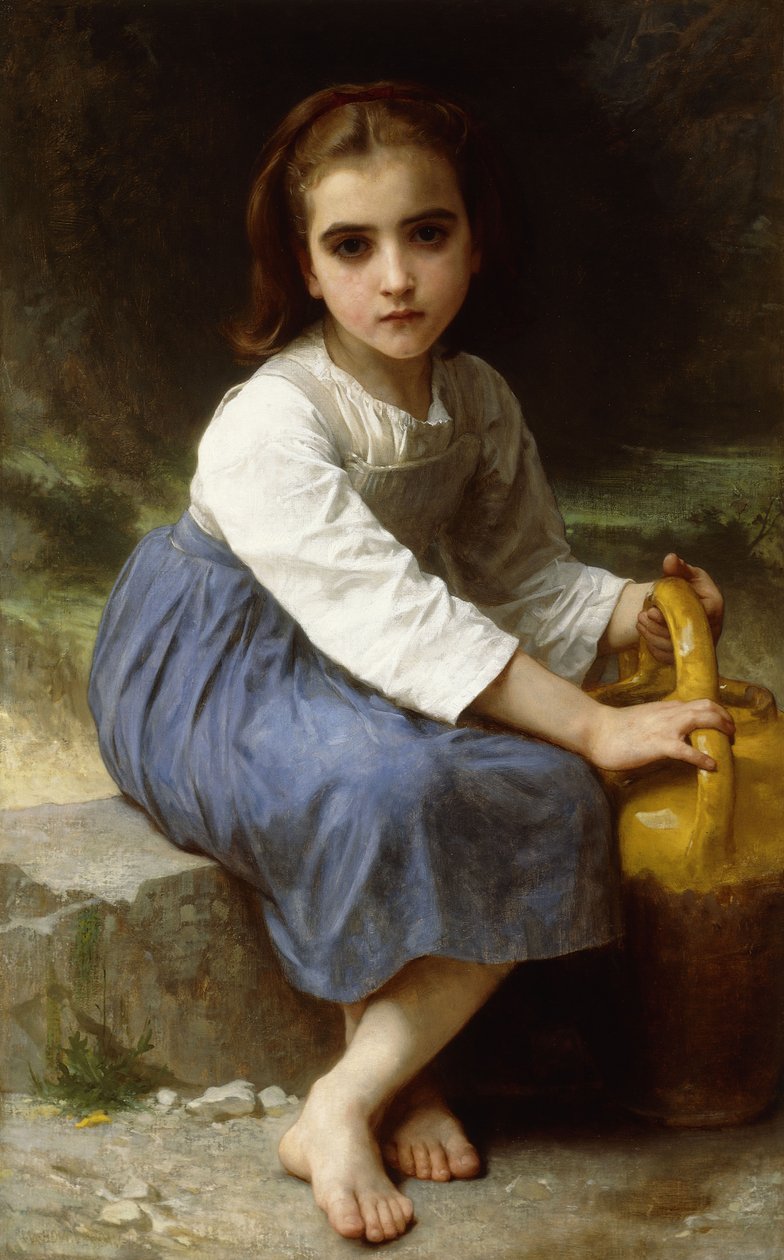 Mladá dívka se džbánem; Mladá dívka se džbánem, 1885 od William Adolphe Bouguereau