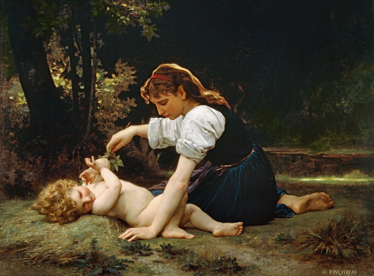 Mladá žena a dítě, 1881 od William Adolphe Bouguereau