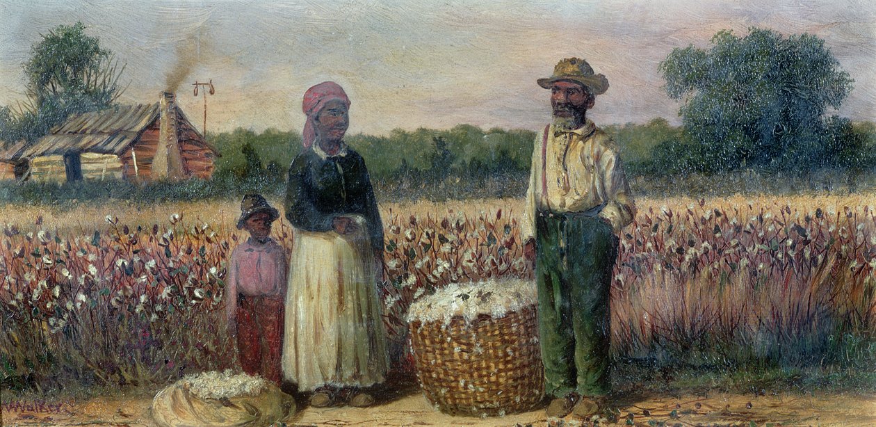Sběrači bavlny na americkém Jihu (desky) (pro dvojici viz 67736) od William Aiken Walker