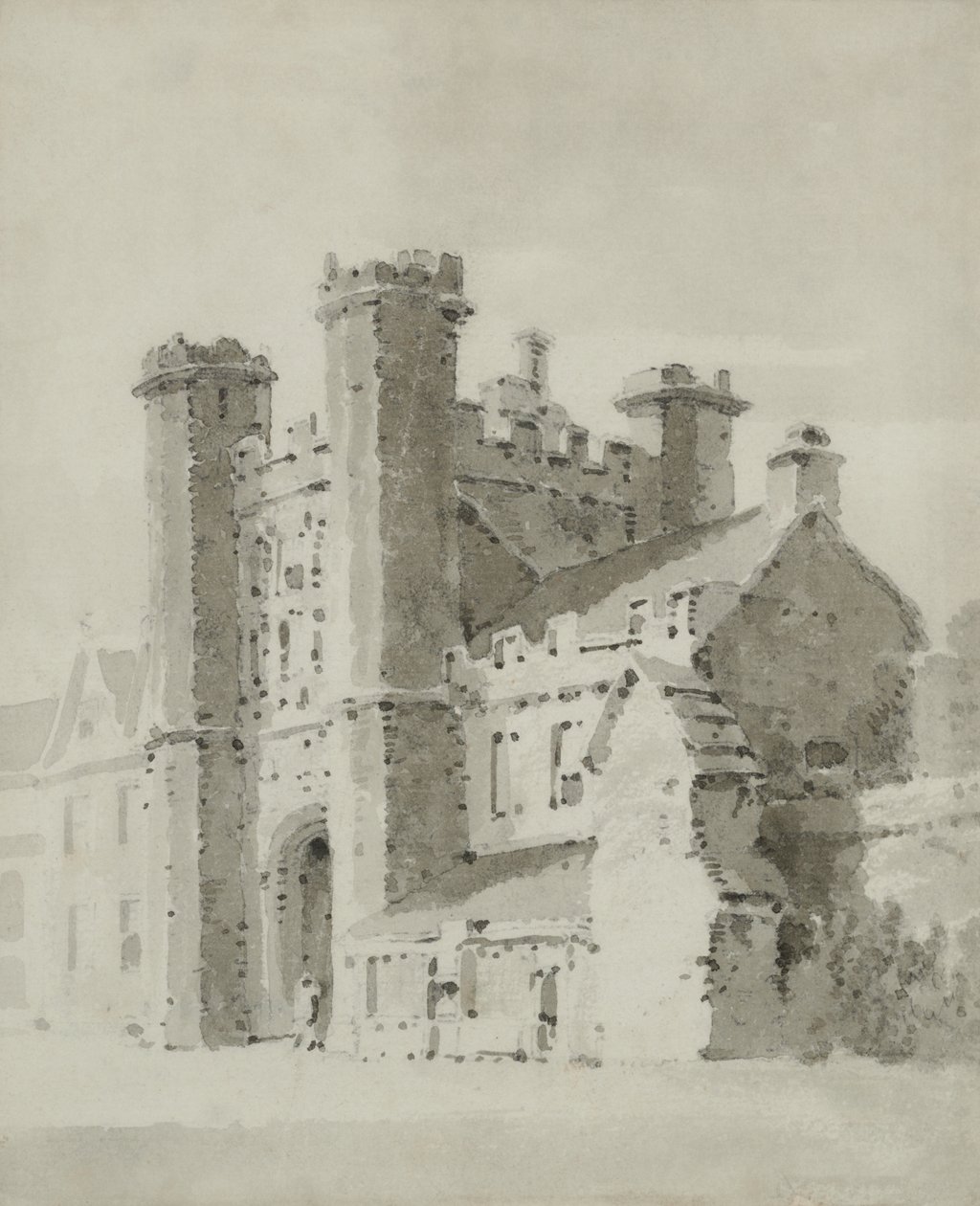 Biskupský palác, katedrála Wells od William Alexander