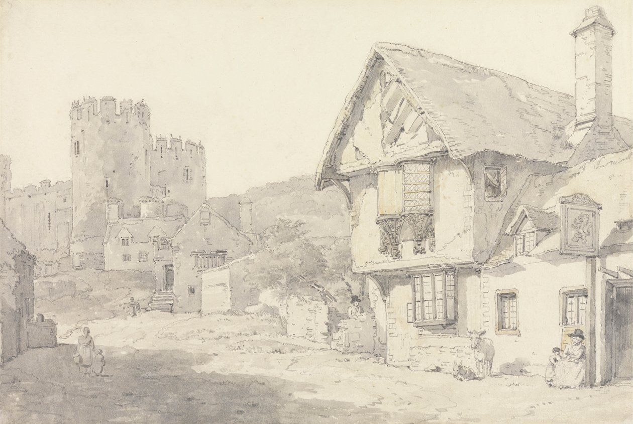 Conway, Severní Wales: Hrad a Old College House od William Alexander