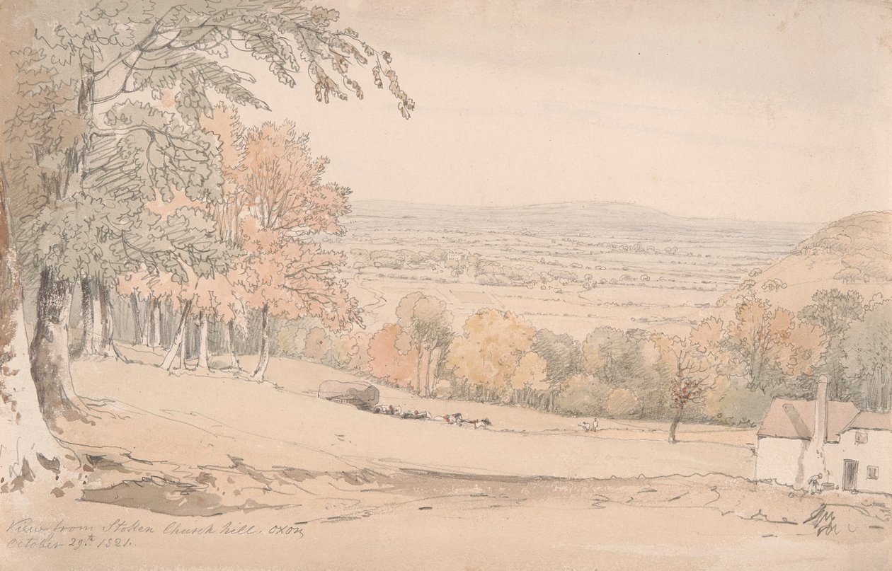 Pohled z Stokenchurch Hill, Buckinghamshire od William Alfred Delamotte