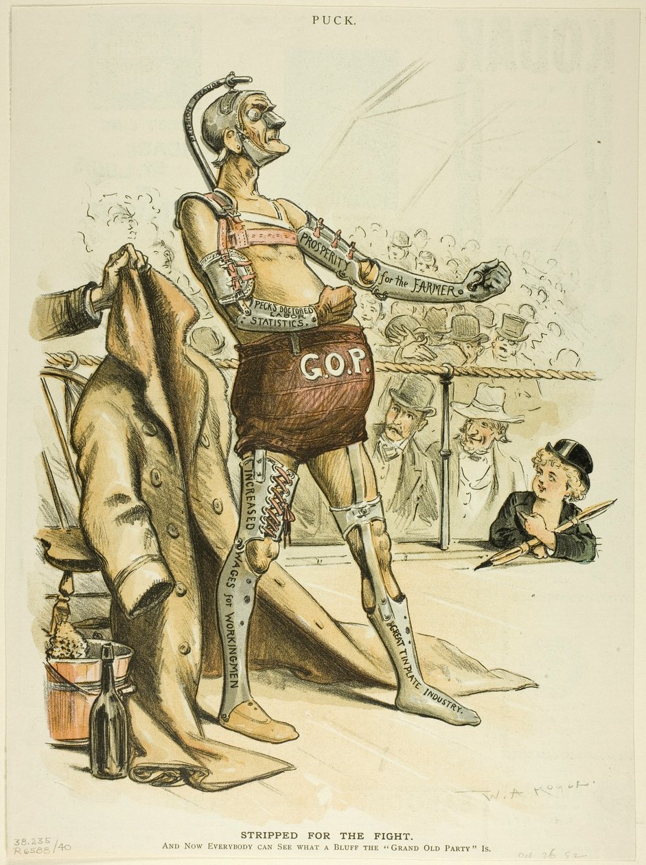 Svlečený do naha, od Puck od William Allen Rogers