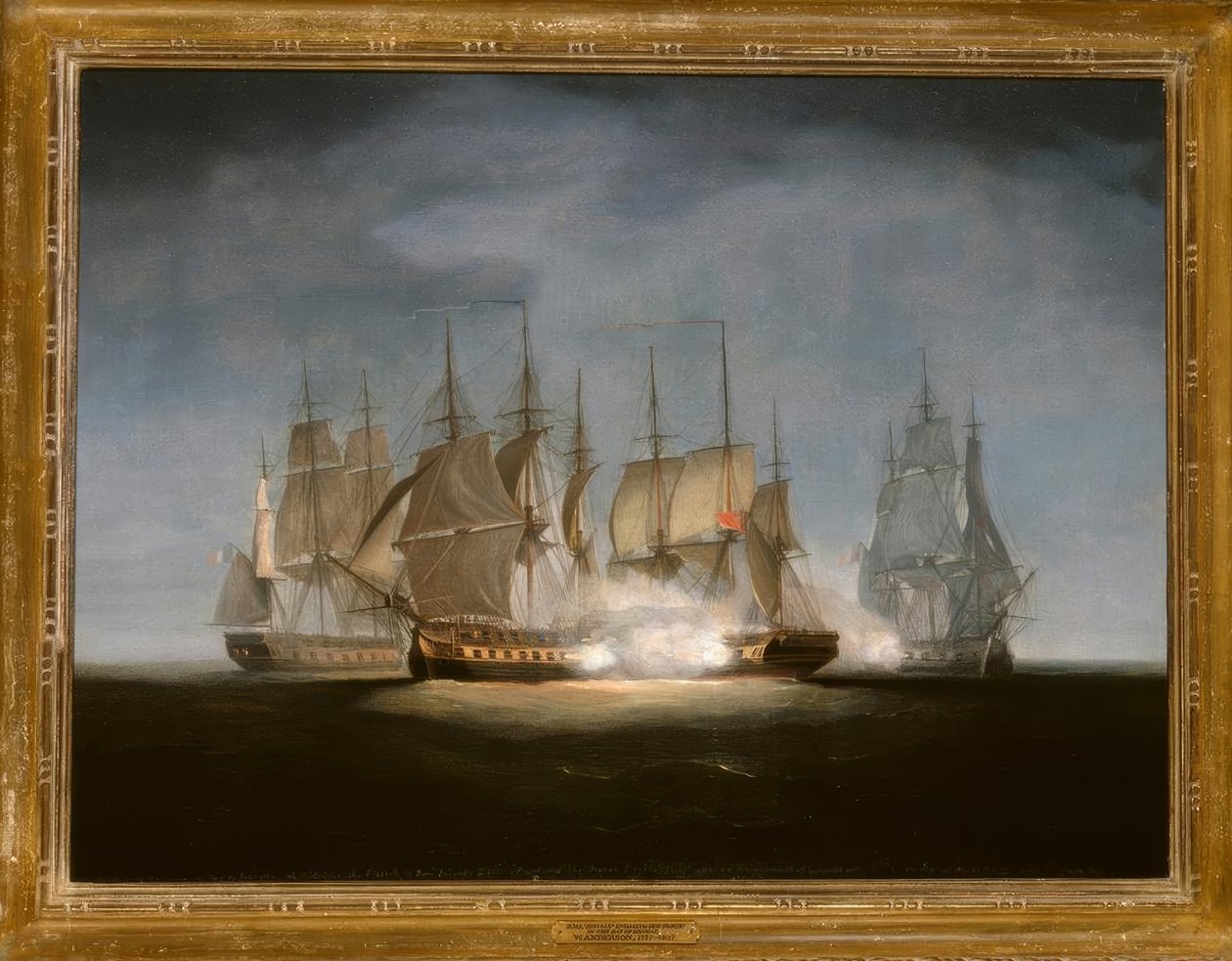 HMS Sibyl střílí na Forte, 1799 / Gem. v. W.Anderson od William Anderson