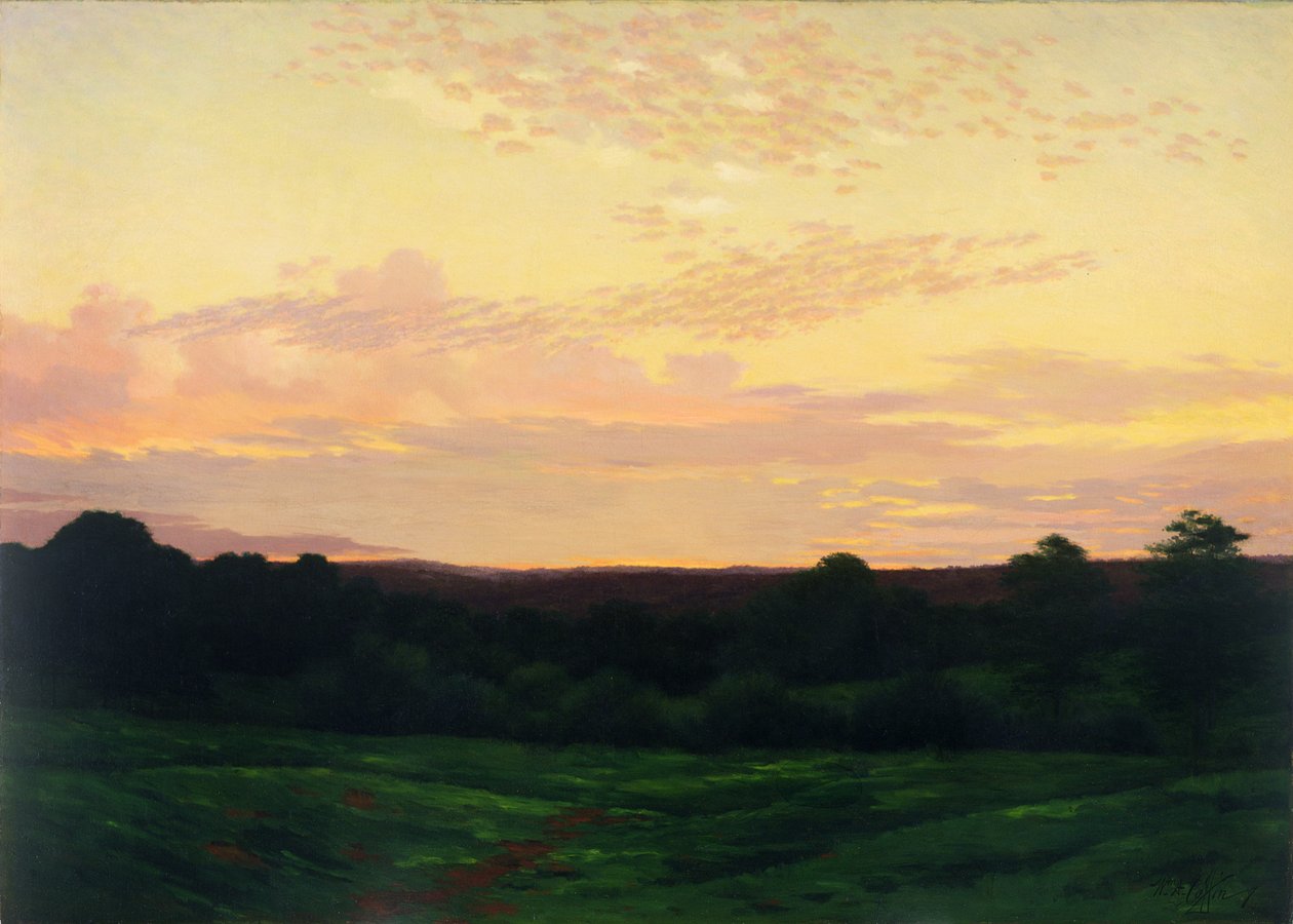 Večer, Somerset Valley, Pennsylvania, kolem roku 1898 (olej na plátně) od William Anderson Coffin