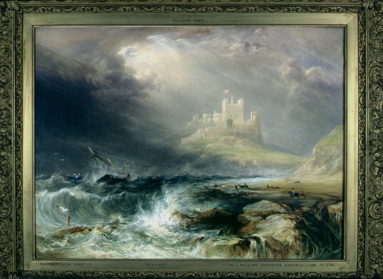 Hrad Bamburgh, Northumberland od William Andrews Nesfield