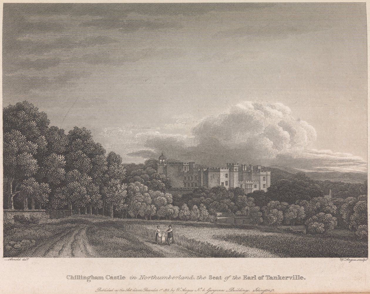 Hrad Chillingham v Northumberlandu, Sídlo hraběte z Tankerville (vyd. W. Angus): Talíř 62; strana 62 (první díl) od William Angus