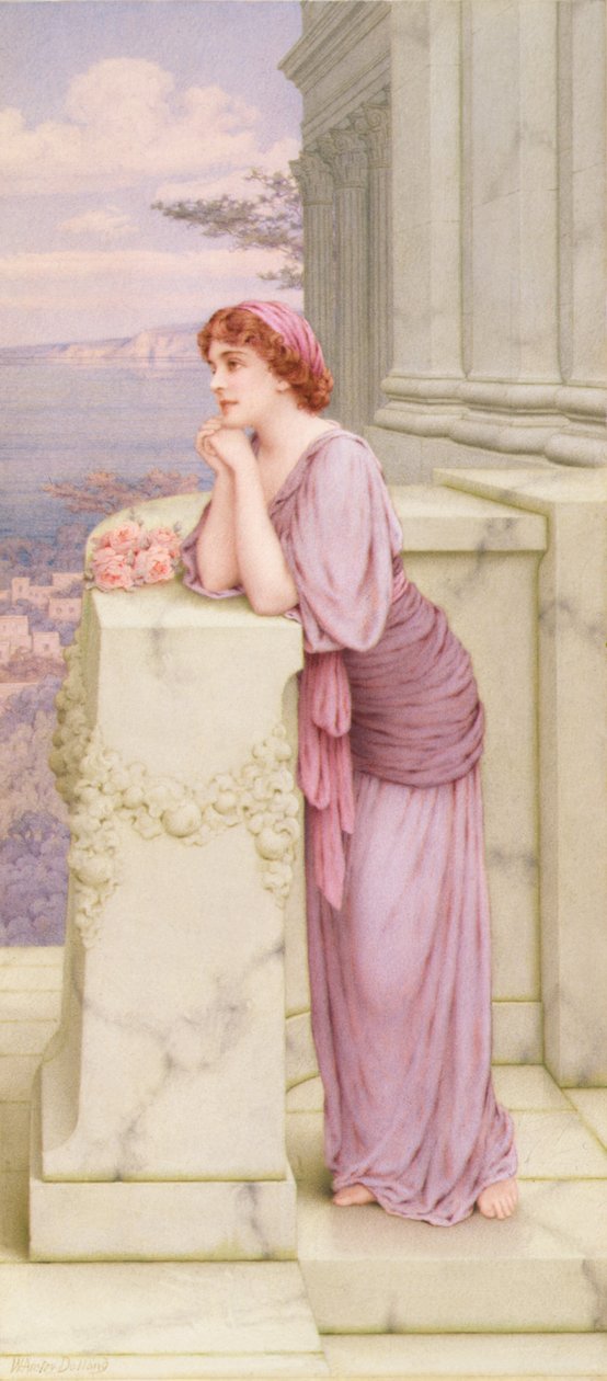 Day Dreams (tužka a akvarel) od William Anstey Dolland