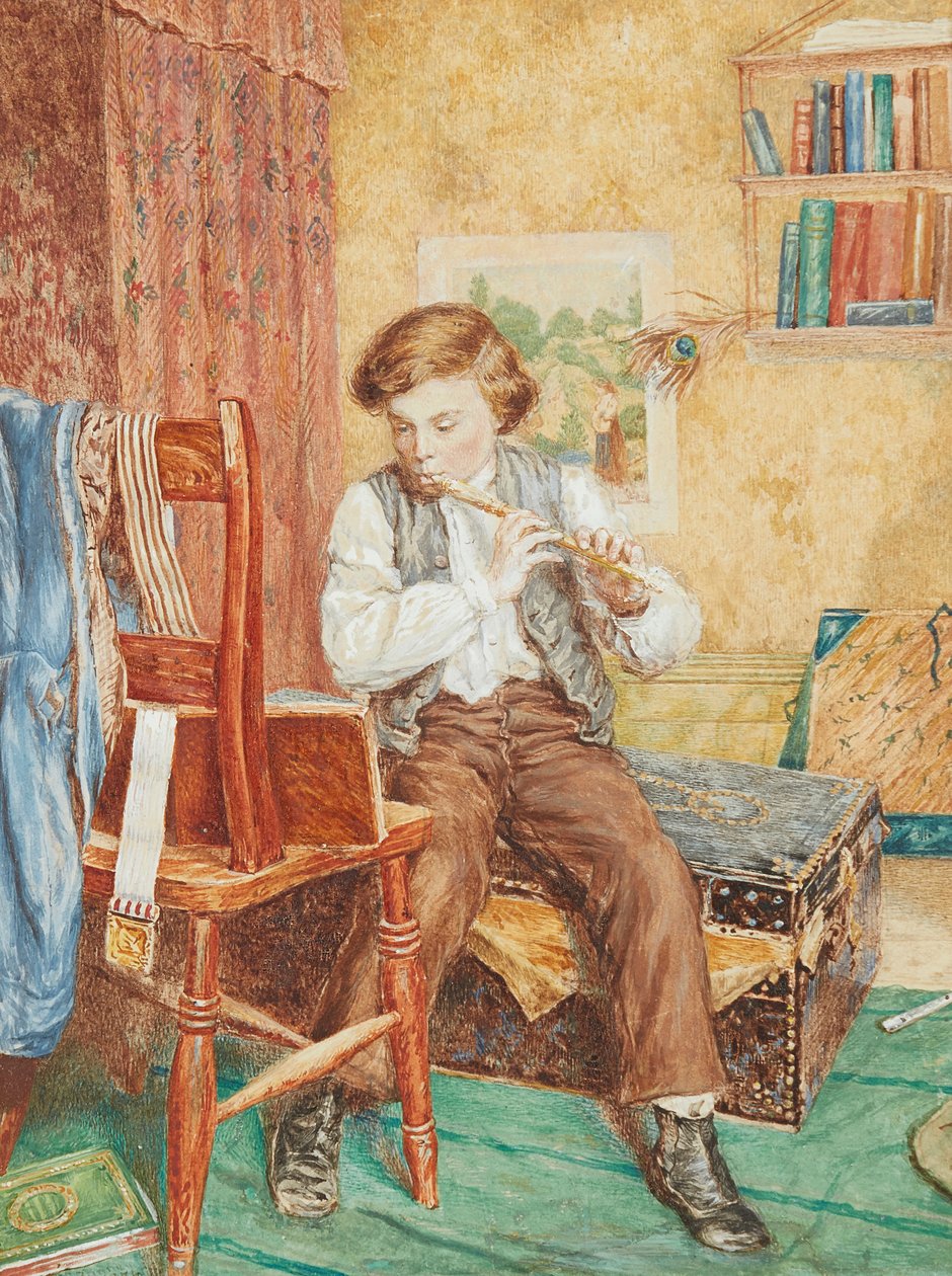 Mladý hudebník (akvarel) od William B. Bunney