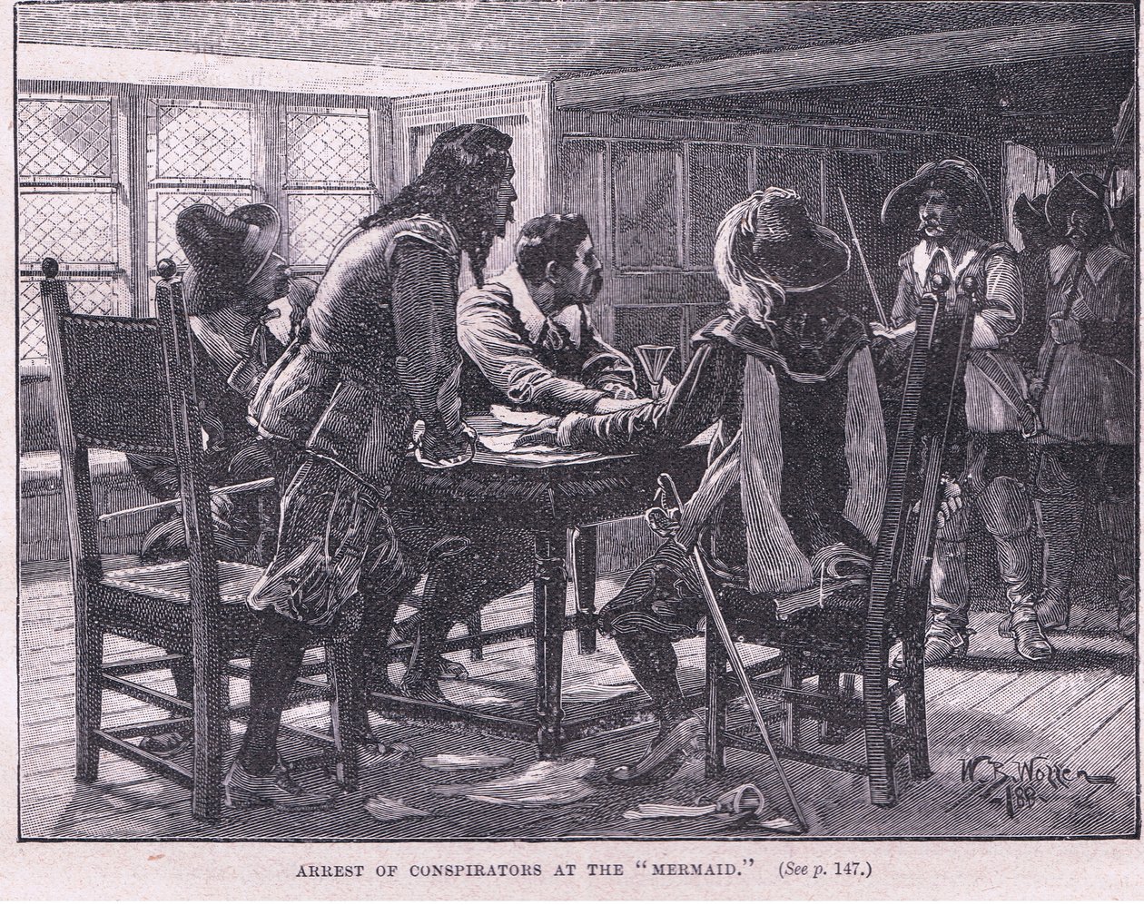 Zatčení spiklenců na mořské panně AD 1658 od William Barnes Wollen