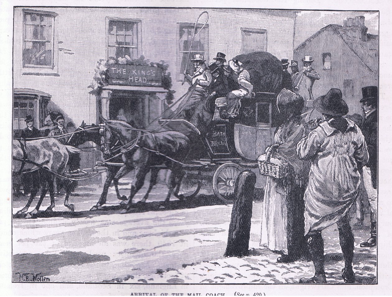 Příjezd poštovního trenéra od William Barnes Wollen