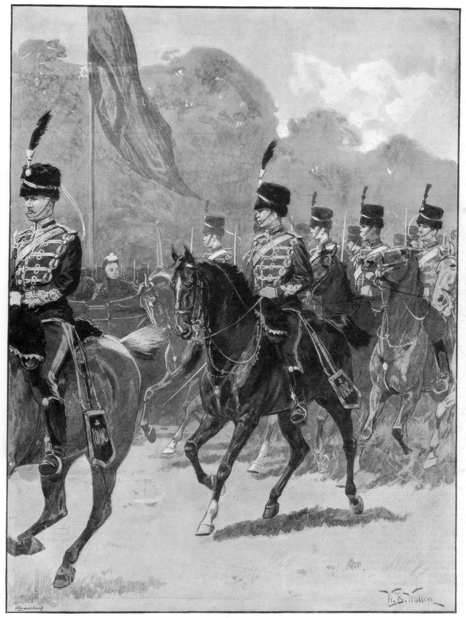 Recenze 1. Yeomanry Brigade královnou ve Windsorském parku, 1894. od William Barnes Wollen