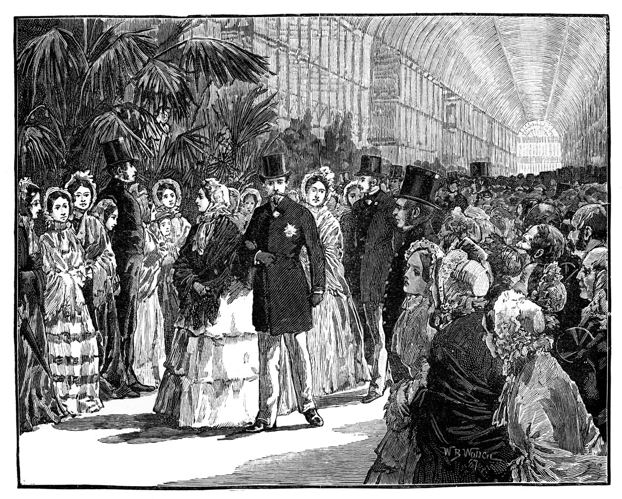 Královská a císařská návštěva Crystal Palace, 50. léta 19. století, c1888. od William Barnes Wollen