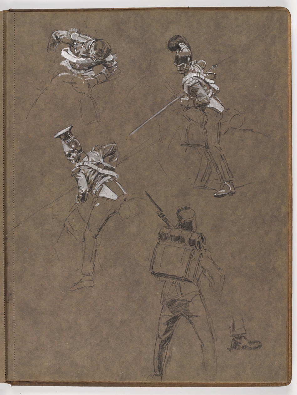 Studie k olejomalbě, ?Vlajka: Albuhera, 16. května 1811? od William Barnes Wollen