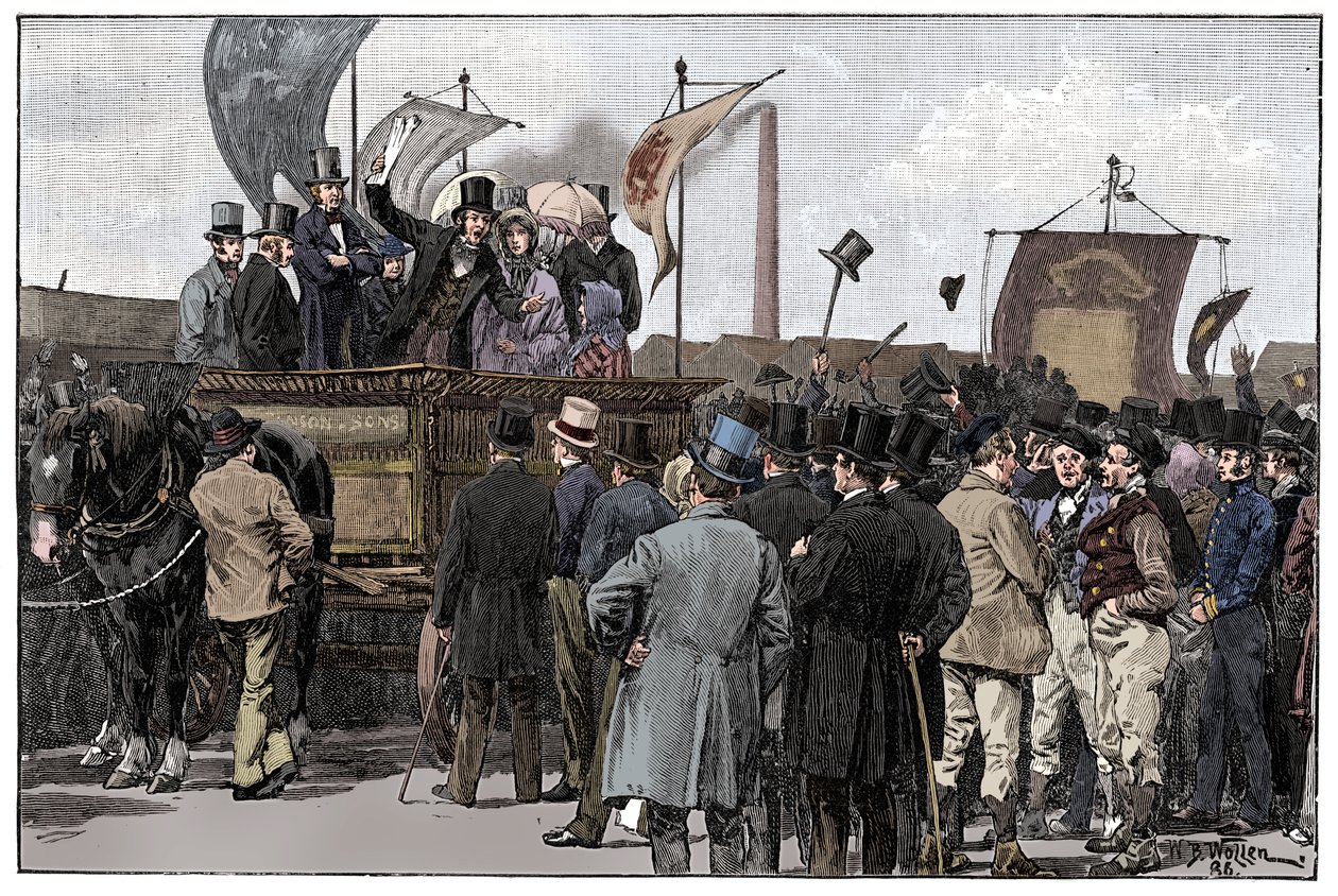 Chartistická demonstrace na Kennington Common, 1848, 1900 od William Barnes Wollen