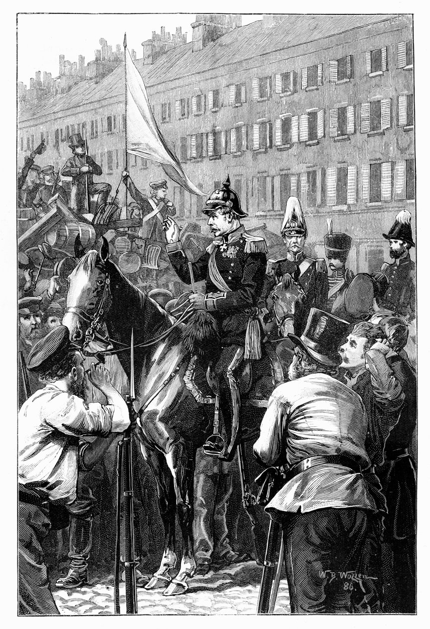 Pruský král v projevu k Berlíňanům, 1848, 1900. od William Barnes Wollen