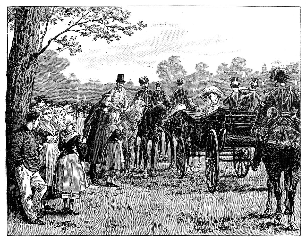 Královna na slavnosti v lese St Germain, Francie, polovina konce 19. století, 1887 od William Barnes Wollen
