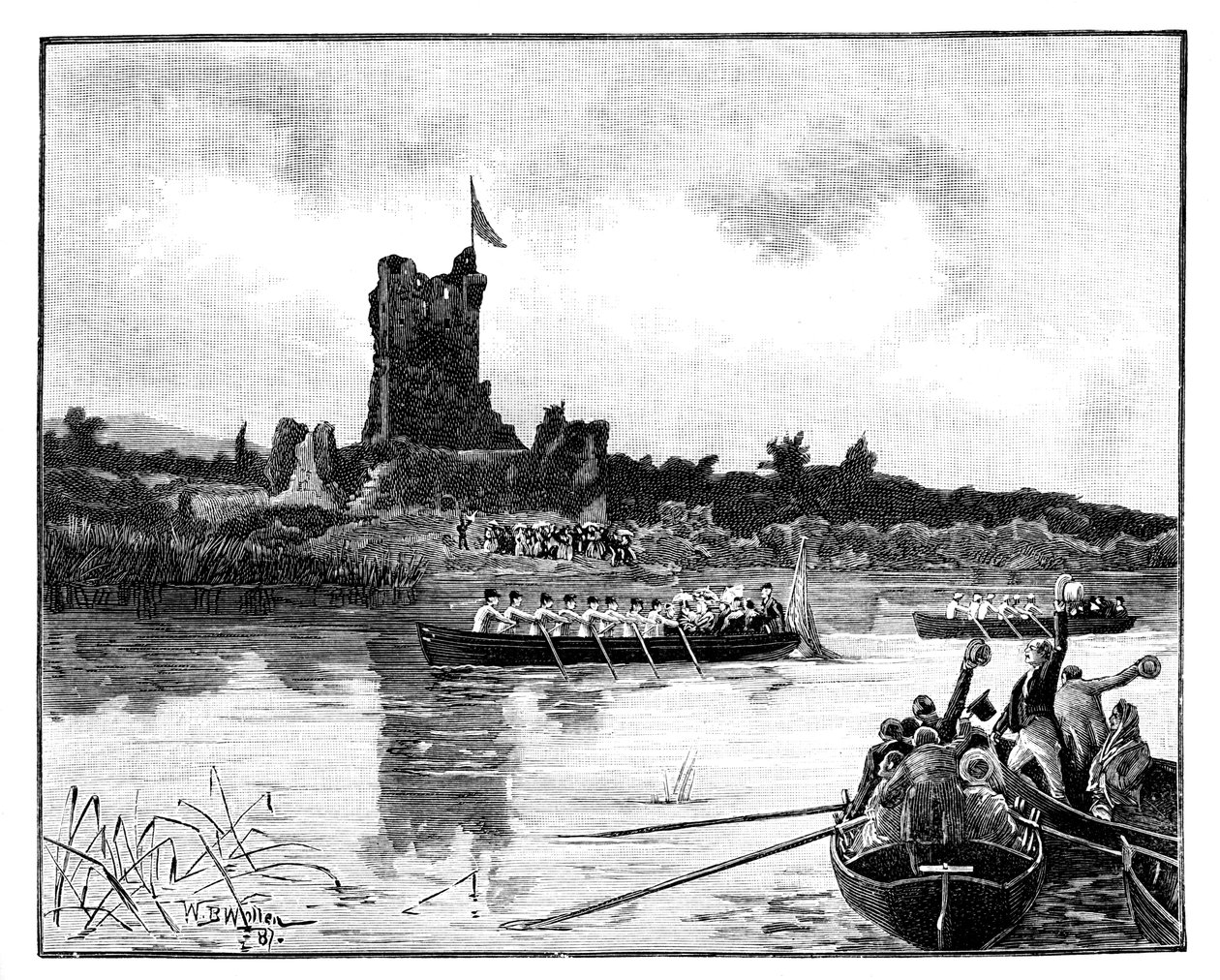 Královské turné v Irsku, návštěva hradu Ross, Killarney, 1887 od William Barnes Wollen