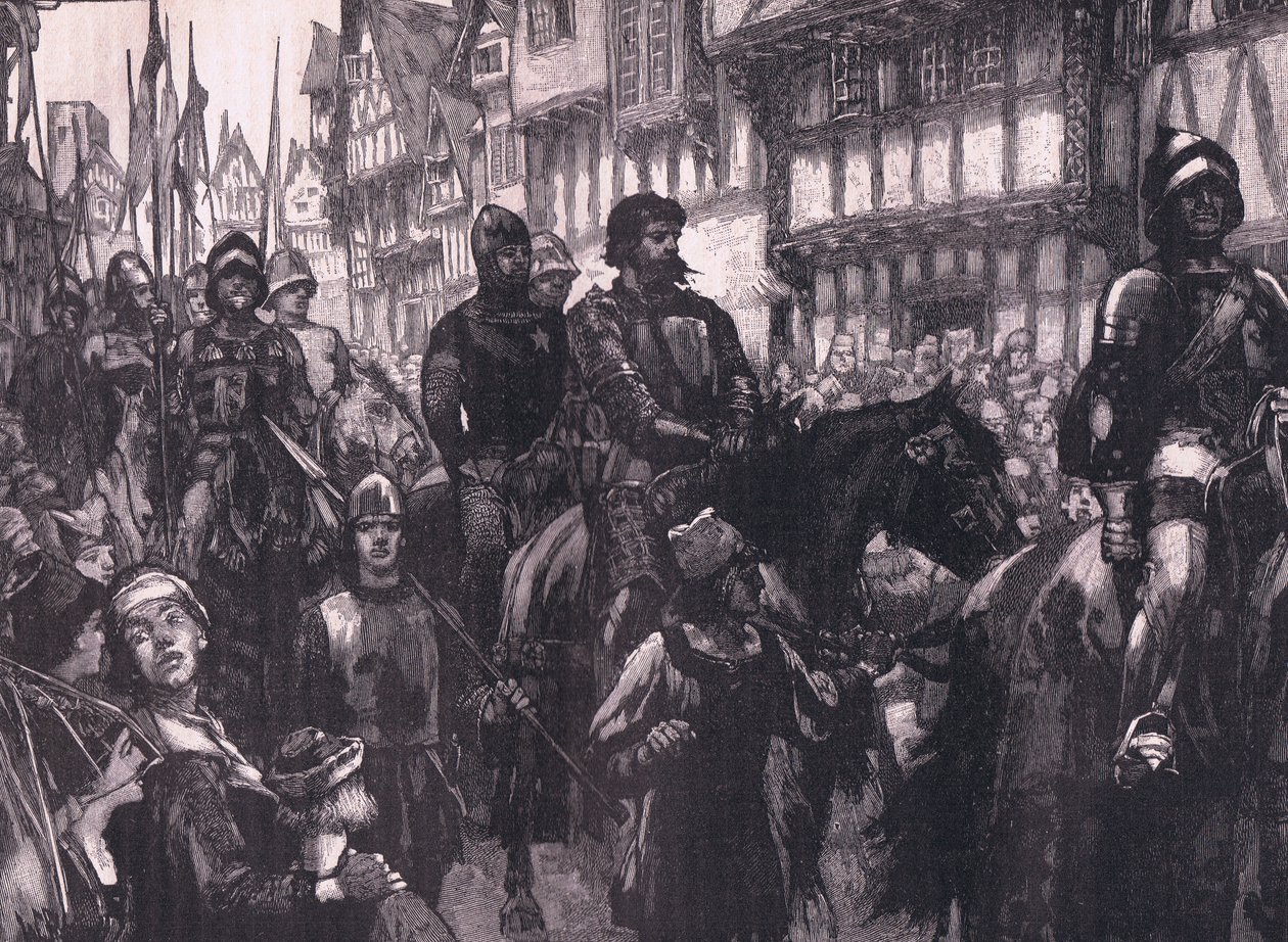 Wallace na cestě do Westminster Hall AD 1304 od William Barnes Wollen