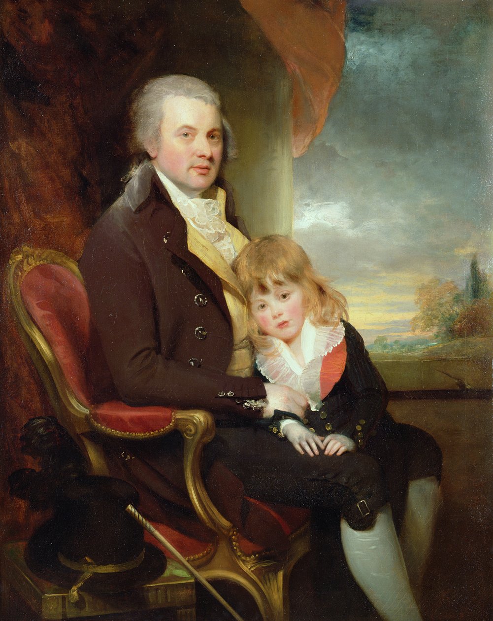 Edward George Lind a jeho syn, Montague od William Beechey