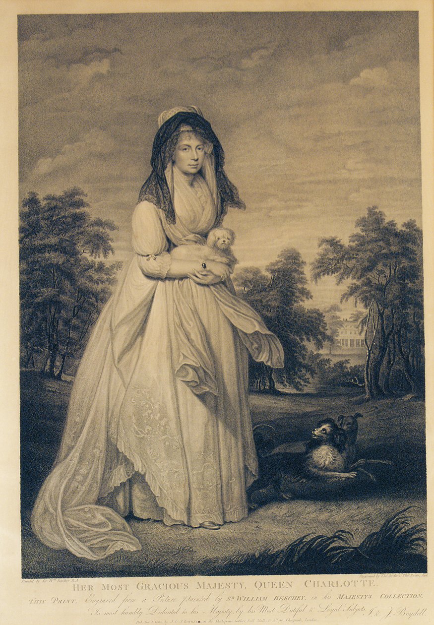 Její nejmilostivější Veličenstvo královna Charlotte, vyryto Thomasem Ryderem a Thomasem Ryderem Jnr., 1804 od William Beechey