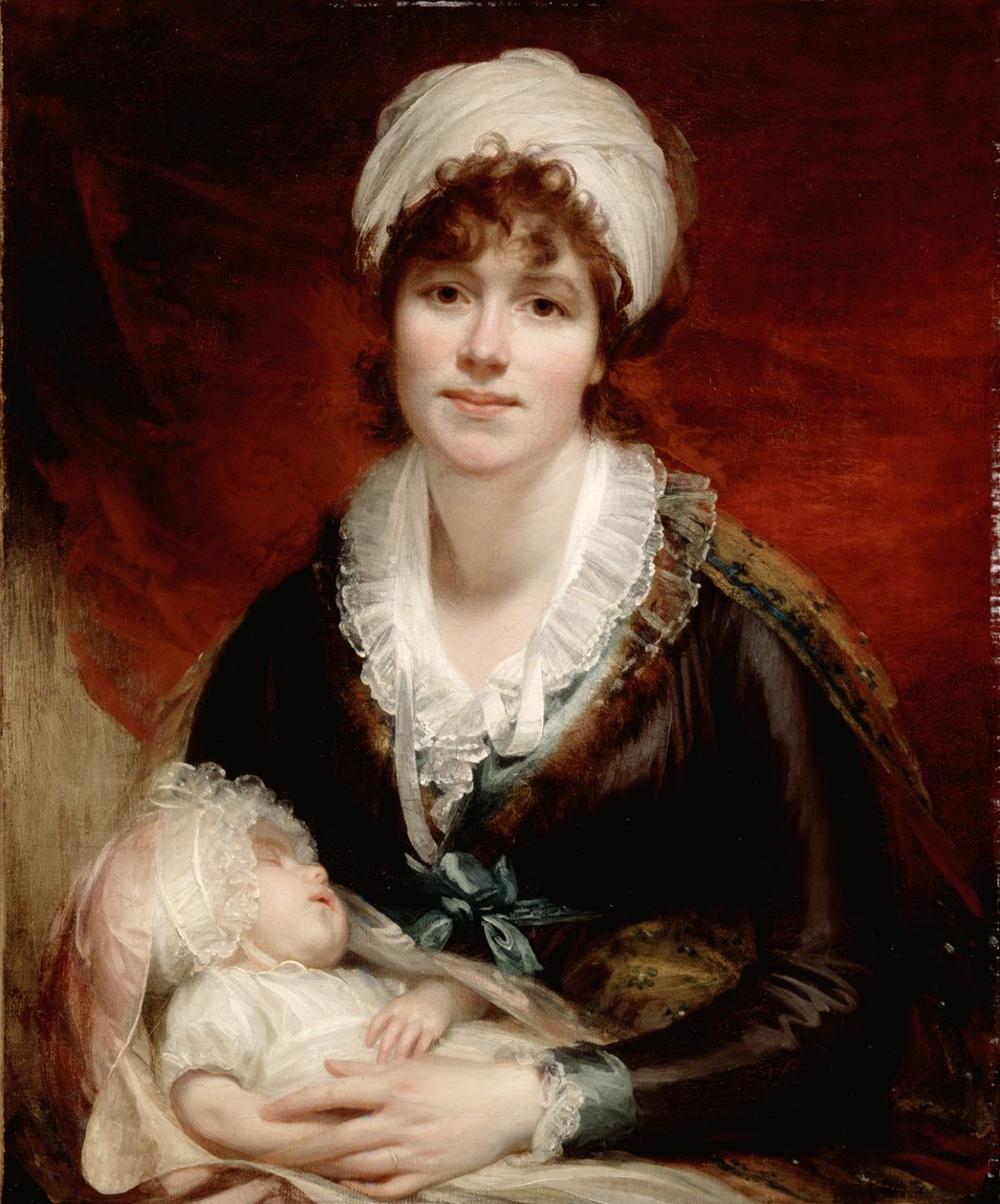 Lady Beechey a její dítě, kolem 1800 od William Beechey