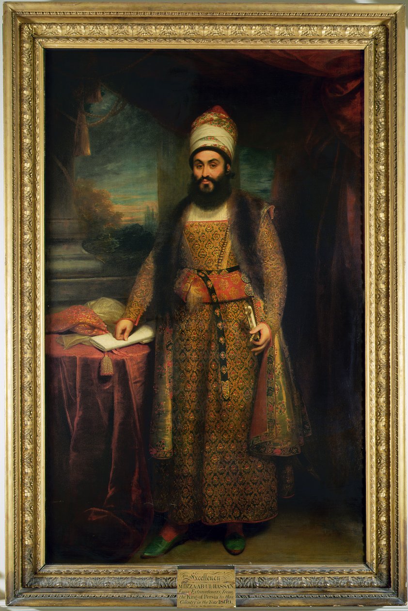 Portrét Mirzy Abul Hassana, perského velvyslance (1785-1880) poslán perským králem do Anglie, 1809 od William Beechey
