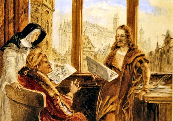 Albrecht Durer v Norimberku (akvarel na papíře) od William Bell Scott