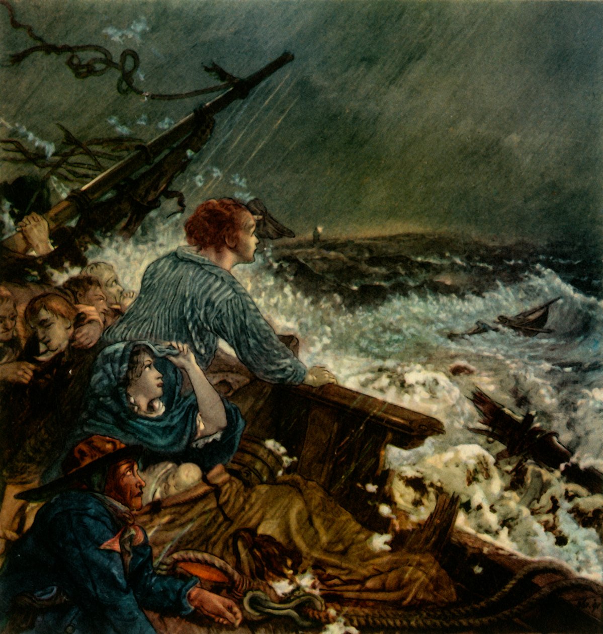 Grace Darling a její otec zachraňující ztroskotanou posádku, 8. září 1838, 1942. od William Bell Scott