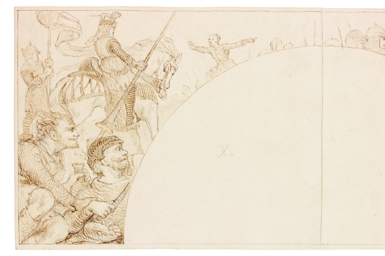 Skica pro nástěnnou malbu ve Wallington Hall (barva těla) od William Bell Scott