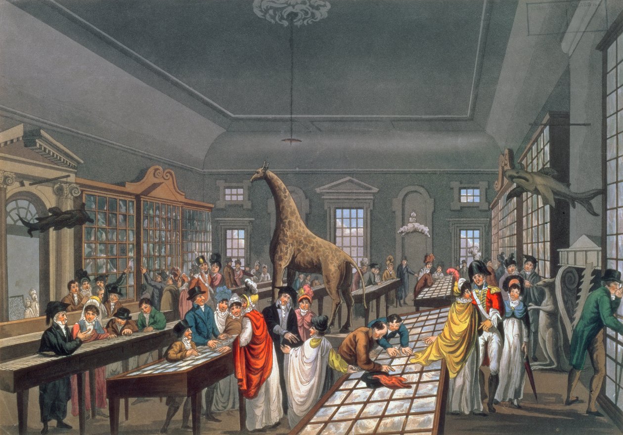 Interiér Egyptského sálu na Piccadilly, lept, autor, asi 1815-25 (akvatinta) od William Benjamin Sarsfield Taylor