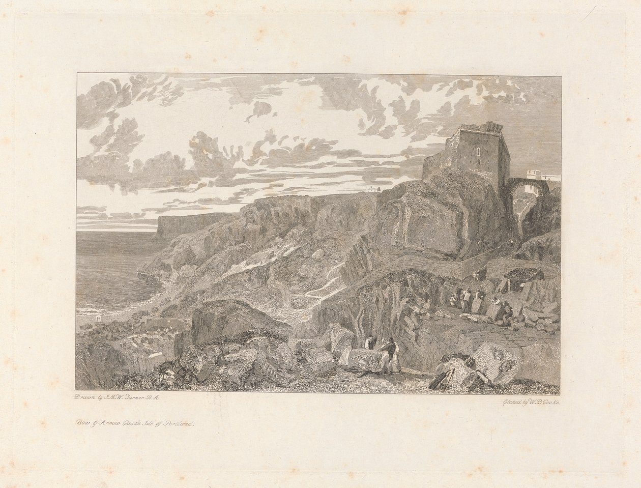 Hrad Bow and Arrow, Isle of Portland od William Bernard Cooke
