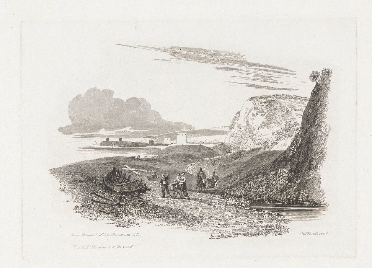 Martello Towers v Bexhill od William Bernard Cooke