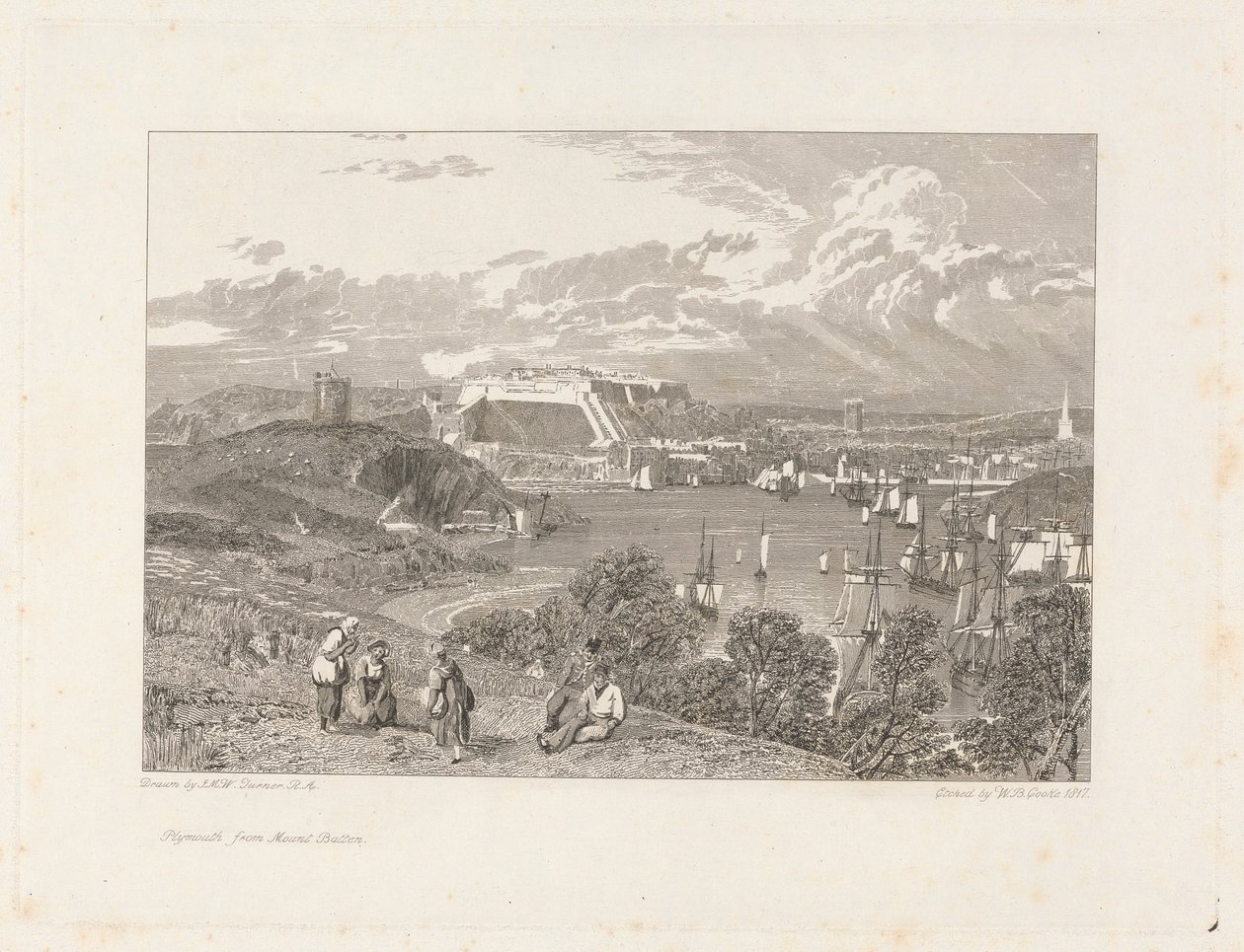 Plymouth, z Mount Batten od William Bernard Cooke